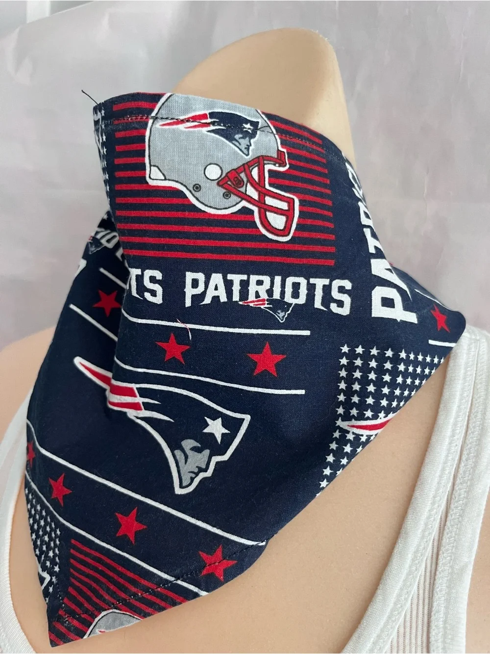 New England Patriots 2 Pack bandanas for pet, kids or adult 21 inch